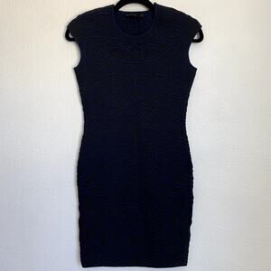NEW RVN The “It” Dress in Black/Blue Geometric